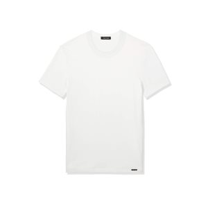 Camiseta Tom Ford Algodon Crewneck Hombre Blancas | 952-OTMCLG