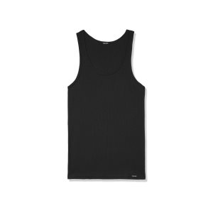 Camiseta Tom Ford Algodon Modal Rib Tank Hombre Negras | 650-AZCVYI