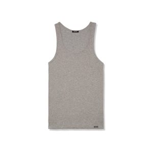 Camiseta Tom Ford Algodon Modal Rib Tank Hombre Gris | 938-RGDSTI