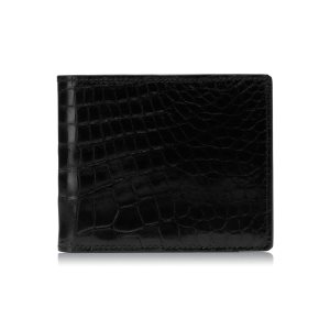 Carteras Pequeñas Tom Ford Bifold Alligator Wallet Hombre Negras | 596-XMUJQV