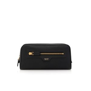 Carteras Pequeñas Tom Ford Grain Cuero Smart Hombre Negras | 854-ADFWKX