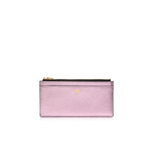 Carteras Pequeñas Tom Ford Laminated Printed Lizard Classic Tf Multifunctional Wallet Mujer Rosas Claro | 374-SYNERG