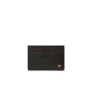 Carteras Pequeñas Tom Ford Polished Goat Classic Cardholder Hombre Negras | 329-XULVMT