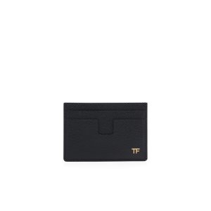Carteras Pequeñas Tom Ford Small Grain Cuero Money Clip Cardholder Hombre Negras | 158-UQBGCD