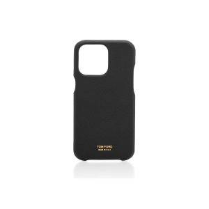 Carteras Pequeñas Tom Ford Small Grain Cuero Iphone 13 Case Hombre Negras | 498-MHIAFU