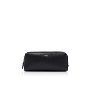 Carteras Pequeñas Tom Ford Soft Grain Cuero Toiletry Case Hombre Negras | 701-KOIUNM