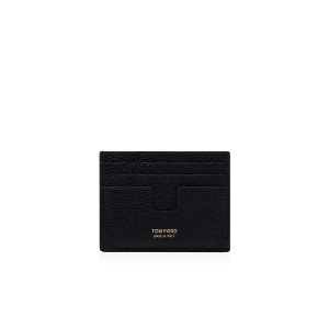 Carteras Pequeñas Tom Ford Two-tone Grain Cuero Cardholder Hombre Negras Marrones | 792-TOWZRA