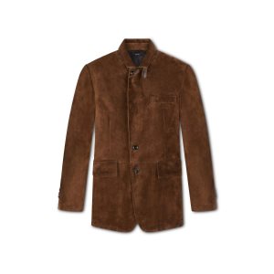 Chaquetas Tom Ford Cashmere Gamuza Sartorial Hombre Marrones Oscuro | 239-KEFHJV