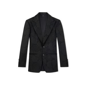 Chaquetas Tom Ford Flower Jacquard Cooper Hombre Negras | 486-JOELXH