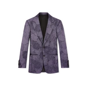 Chaquetas Tom Ford Flower Jacquard Cooper Hombre Moradas | 907-GUIHXK