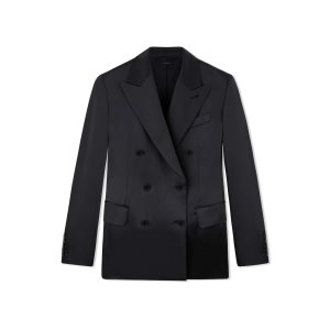 Chaquetas Tom Ford Fluid Double-faced Satin Mujer Negras | 015-HRNEFC