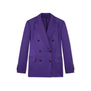 Chaquetas Tom Ford Fluid Double-faced Satin Mujer Moradas | 032-SYORBN