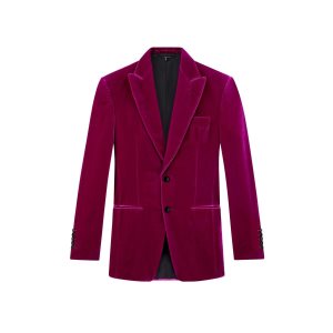 Chaquetas Tom Ford Viscose Fluid Velvet Cooper Hombre Magenta | 410-KXDBQG