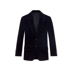 Chaquetas Tom Ford Viscose Fluid Velvet Cooper Hombre Moradas | 740-IGDXZM