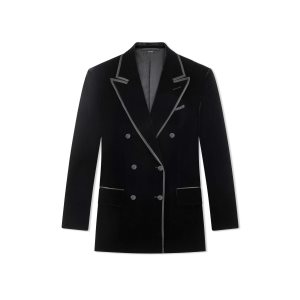 Chaquetas Tom Ford Viscose Velvet Evening Mujer Negras | 681-QUTSEY