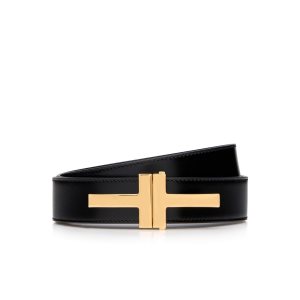 Cinturones Tom Ford Double T Hombre Negras | 893-HKTJEB
