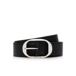 Cinturones Tom Ford Grain Cuero Oval Hombre Negras | 274-ZTPCBY