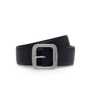 Cinturones Tom Ford Grain Cuero Square Hombre Negras | 785-BMGDVU