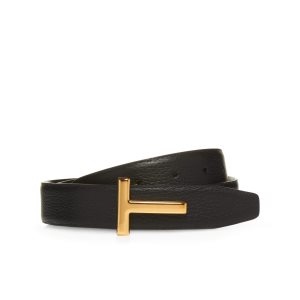 Cinturones Tom Ford Grained Cuero And Shiny Smooth Cuero Reversible T Mujer Negras | 523-VQNIBG