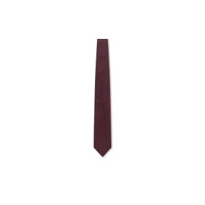 Corbatas Tom Ford Pois Jacquard Hombre Burdeos | 792-MZFICD