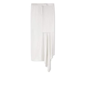 Falda Tom Ford Fluid Double-faced Satin Asymmetric Tailored Mujer Chalk | 713-RDNGPO