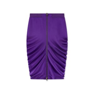 Falda Tom Ford Fluid Double-faced Satin Gathered Mujer Moradas | 819-RZMWDK