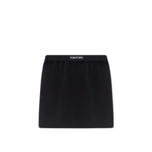 Falda Tom Ford Ligeros Velvet Signature Mujer Negras | 602-REJMGD