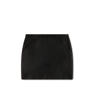 Falda Tom Ford Plonge Cuero Mini Mujer Negras | 269-HSBATN