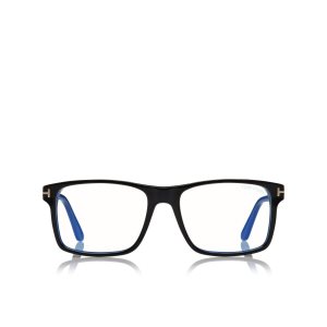 Gafas de Sol Tom Ford Blue Block Rectangular Magnetic Opticals Hombre Negras | 419-WAIGLU