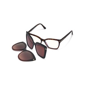 Gafas de Sol Tom Ford Double Clip On Blue Block Opticals Mujer Rojas | 241-GDCYJV