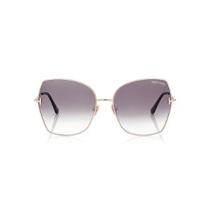 Gafas de Sol Tom Ford Farah Mujer Doradas | 921-MIHAUQ