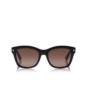 Gafas de Sol Tom Ford Polarized Lauren Mujer Negras | 039-WIVQNK