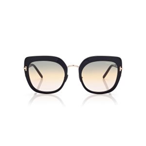 Gafas de Sol Tom Ford Virginia Mujer Negras | 162-XUPZRQ