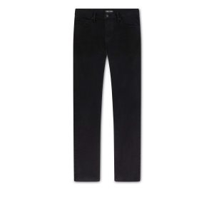 Jeans Tom Ford Moleskin Stretch Slim Fit Hombre Negras | 910-HEJMFN
