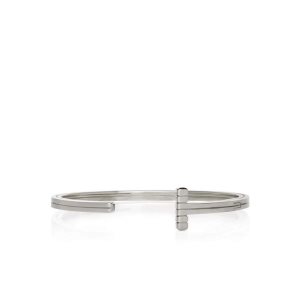 Joyería Tom Ford A Rayas T Bracelet Hombre Blancas Doradas | 856-JYKZSL