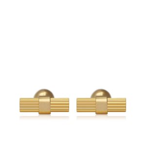 Joyería Tom Ford A Rayas T Cufflinks Hombre Doradas | 796-BKTQPO