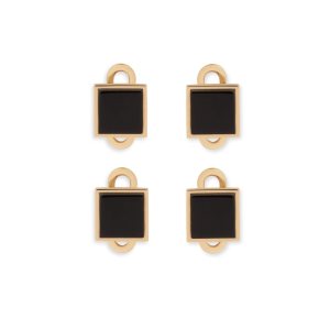 Joyería Tom Ford Gold And Onyx Square Studs Hombre Doradas Negras | 932-EOUPLW