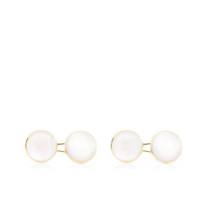 Joyería Tom Ford Mother Of Pearl Round Cufflinks Hombre Doradas | 486-CNZFIL