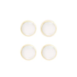Joyería Tom Ford Mother Of Pearl Round Shirt Studs Hombre Doradas | 807-ZIVRON