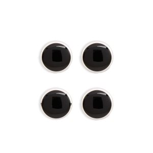 Joyería Tom Ford Onyx Round Shirt Studs Hombre Blancas Doradas | 256-RMSODW