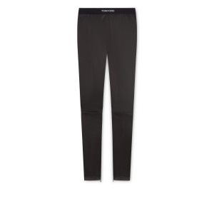 Leggins Tom Ford Stretch Plonge Logoed Mujer Negras | 038-TUCLXI