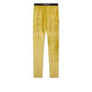 Leggins Tom Ford Stretch Velvet Signature Mujer Charteuse Citrine | 130-PNZEKA