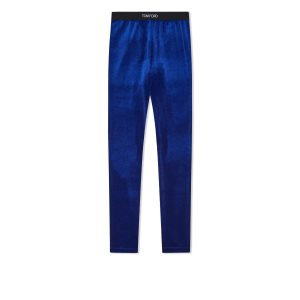 Leggins Tom Ford Stretch Velvet Signature Mujer Azules | 538-GYWMDV