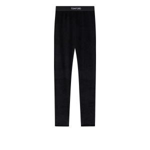 Leggins Tom Ford Stretch Velvet Signature Mujer Negras | 921-QSAVKM