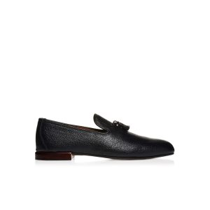 Loafers Tom Ford Buffalo Grain Nicolas Pantuflas Hombre Negras | 827-WRYZEJ