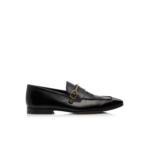 Loafers Tom Ford Charol Jack Spur Detail Hombre Negras | 143-MREPJW