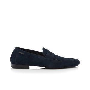 Loafers Tom Ford Gamuza Berwick Hombre Indigo | 593-HVZOQT