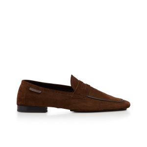 Loafers Tom Ford Gamuza Berwick Hombre Marrones | 536-FWJGTZ
