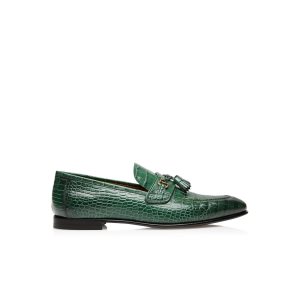 Loafers Tom Ford Printed Alligator Sean Tassel Hombre Verde | 842-VBKMHC