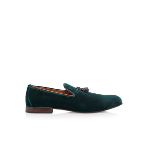 Loafers Tom Ford Velvet Nicolas Pantuflas Hombre Verde Oscuro | 735-MTAYVI